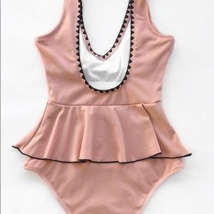 Pink one piece bathing suite